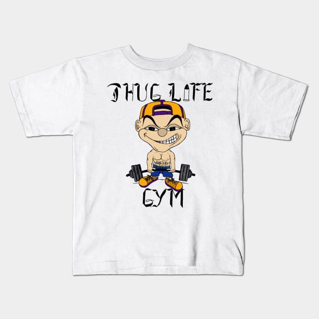 Thug Life Gym Kids T-Shirt by salesgod